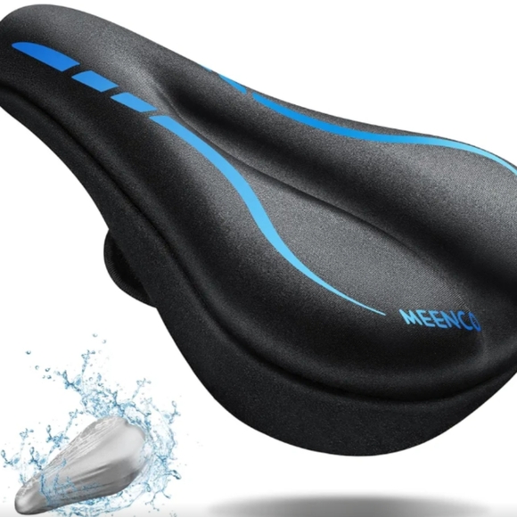 Meencool Gel Bike Seat Cover (Black/Blue) D-15 NWOT - Picture 14 of 14